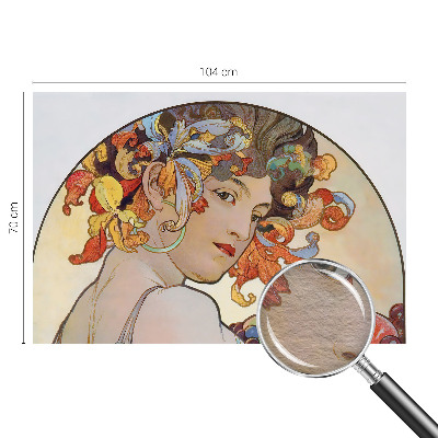 Mural decorativo con diseño Art Nouveau colorido
