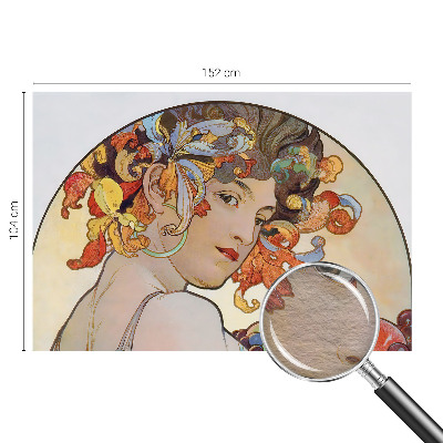 Mural decorativo con diseño Art Nouveau colorido