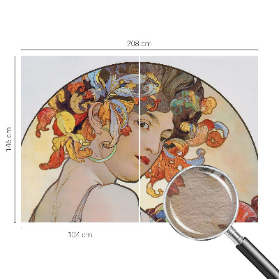 Mural decorativo con diseño Art Nouveau colorido