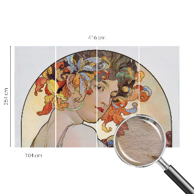 Mural decorativo con diseño Art Nouveau colorido