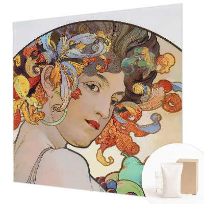Mural decorativo con diseño Art Nouveau colorido