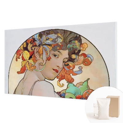 Mural decorativo con diseño Art Nouveau colorido
