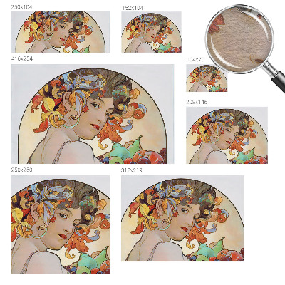 Mural decorativo con diseño Art Nouveau colorido