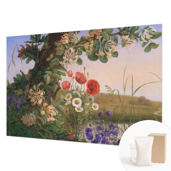 Papel mural con patrón decorativo con diseño Idilio Floral