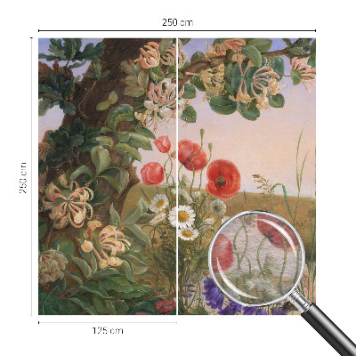 Papel mural con patrón decorativo con diseño Idilio Floral