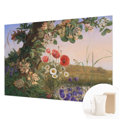 Papel mural con patrón decorativo con diseño Idilio Floral