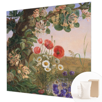 Papel mural con patrón decorativo con diseño Idilio Floral