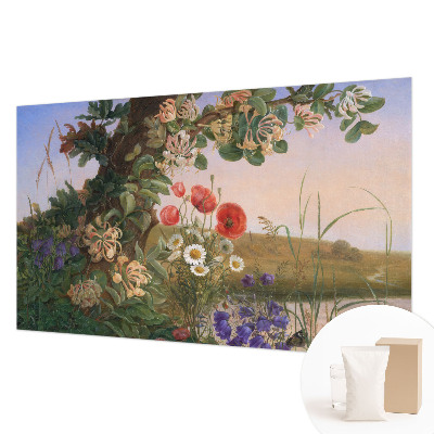 Papel mural con patrón decorativo con diseño Idilio Floral