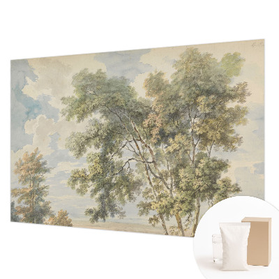 Fotomural decorativo para cabecero de cama con un motivo de naturaleza romántica