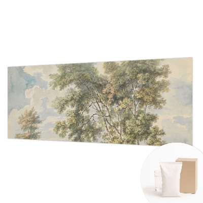 Fotomural decorativo para cabecero de cama con un motivo de naturaleza romántica