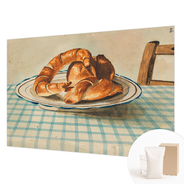 Papel mural texturado decorativo con diseño inspirado en productos horneados para la cocina