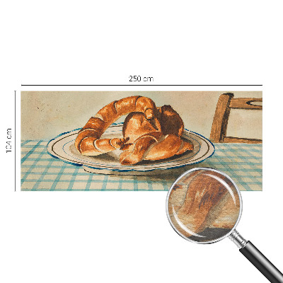Papel mural texturado decorativo con diseño inspirado en productos horneados para la cocina