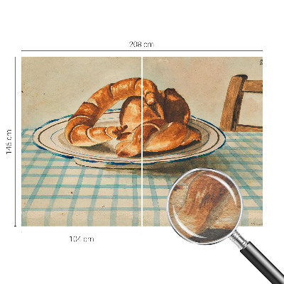 Papel mural texturado decorativo con diseño inspirado en productos horneados para la cocina