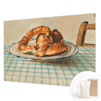 Papel mural texturado decorativo con diseño inspirado en productos horneados para la cocina