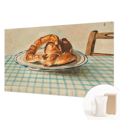 Papel mural texturado decorativo con diseño inspirado en productos horneados para la cocina