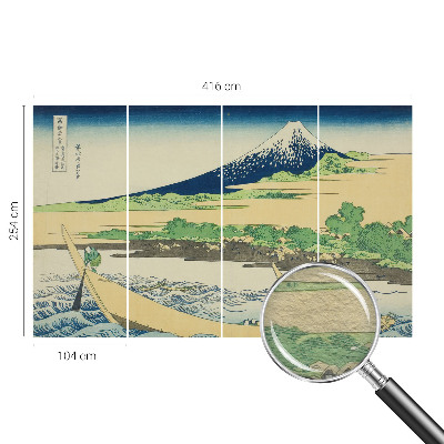 Fotomural decorativo para cabecero de cama con un panorama de montaña