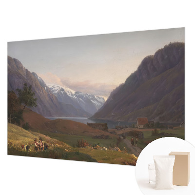 Mural de pared con estampado hermoso con un panorámico de montaña