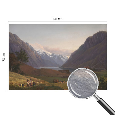 Mural de pared con estampado hermoso con un panorámico de montaña