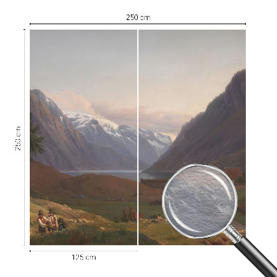Mural de pared con estampado hermoso con un panorámico de montaña