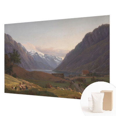Mural de pared con estampado hermoso con un panorámico de montaña