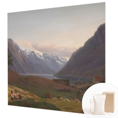 Mural de pared con estampado hermoso con un panorámico de montaña