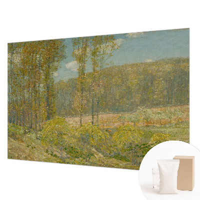 Mural decorativo con paisaje forestal