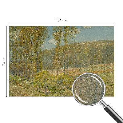 Mural decorativo con paisaje forestal