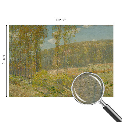 Mural decorativo con paisaje forestal
