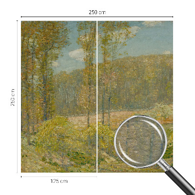Mural decorativo con paisaje forestal