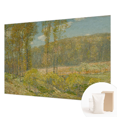 Mural decorativo con paisaje forestal