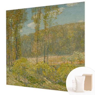 Mural decorativo con paisaje forestal