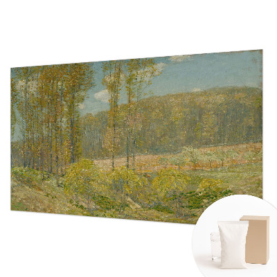 Mural decorativo con paisaje forestal