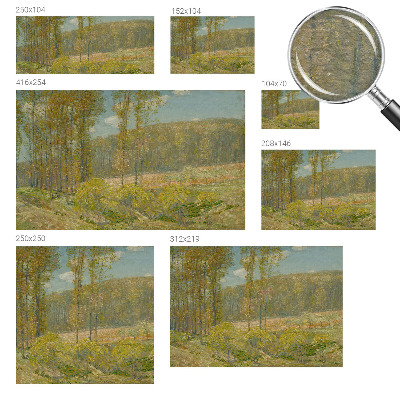 Mural decorativo con paisaje forestal
