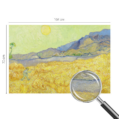 Papel mural con patrón decorativo con estampado de campo de trigo