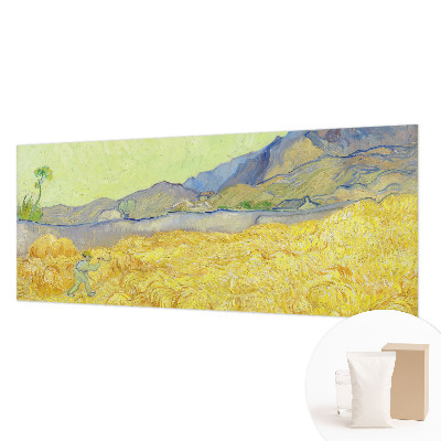 Papel mural con patrón decorativo con estampado de campo de trigo