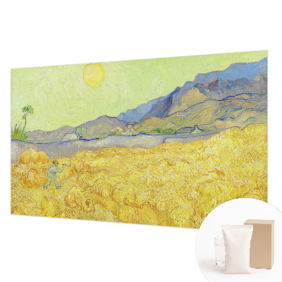 Papel mural con patrón decorativo con estampado de campo de trigo