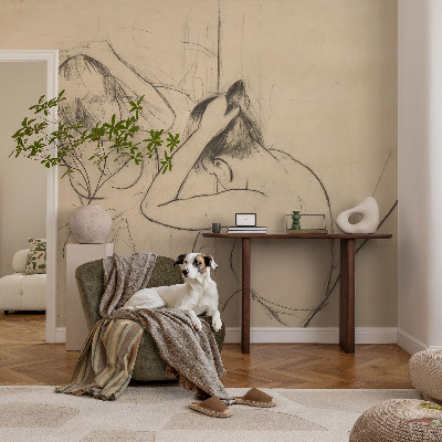 Mural de pared con estampado hermoso con diseño elegante y artístico