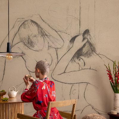 Mural de pared con estampado hermoso con diseño elegante y artístico