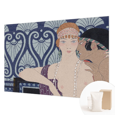 Fotomural decorativo para cabecero de cama con diseño de pareja de artistas