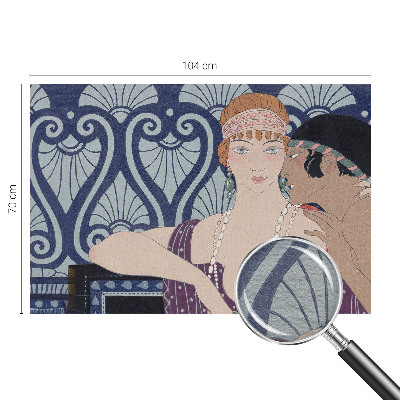Fotomural decorativo para cabecero de cama con diseño de pareja de artistas