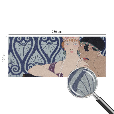 Fotomural decorativo para cabecero de cama con diseño de pareja de artistas