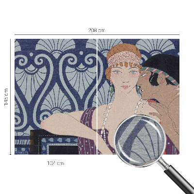 Fotomural decorativo para cabecero de cama con diseño de pareja de artistas