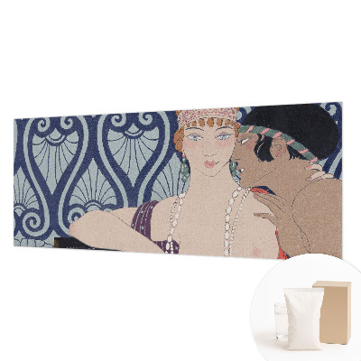 Fotomural decorativo para cabecero de cama con diseño de pareja de artistas
