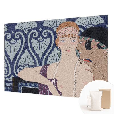 Fotomural decorativo para cabecero de cama con diseño de pareja de artistas