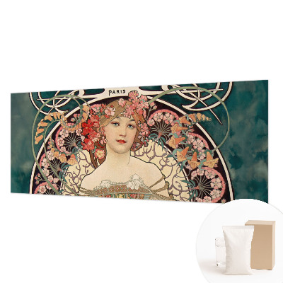 Papel mural con patrón decorativo con motivo de simetría floral