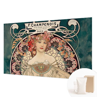 Papel mural con patrón decorativo con motivo de simetría floral