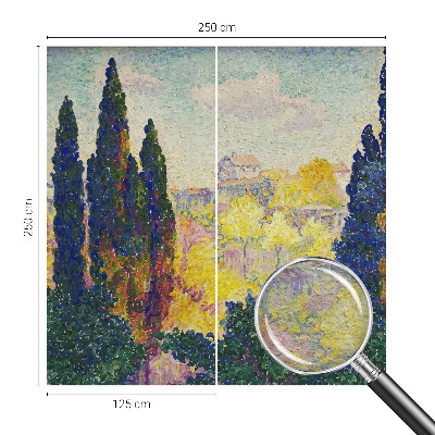 Mural de pared con estampado hermoso con paisajes impresionistas