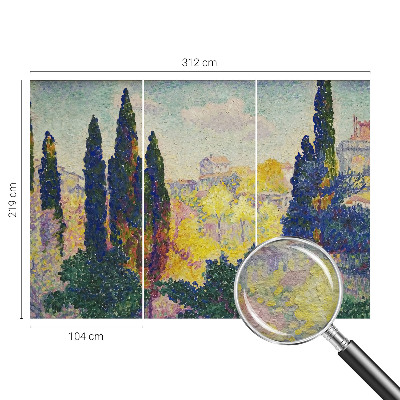 Mural de pared con estampado hermoso con paisajes impresionistas