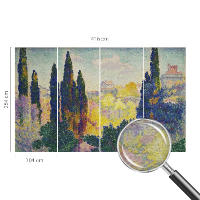 Mural de pared con estampado hermoso con paisajes impresionistas