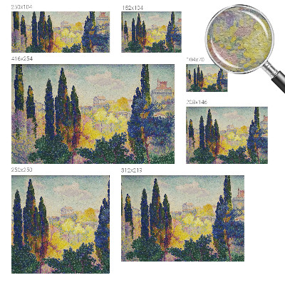Mural de pared con estampado hermoso con paisajes impresionistas